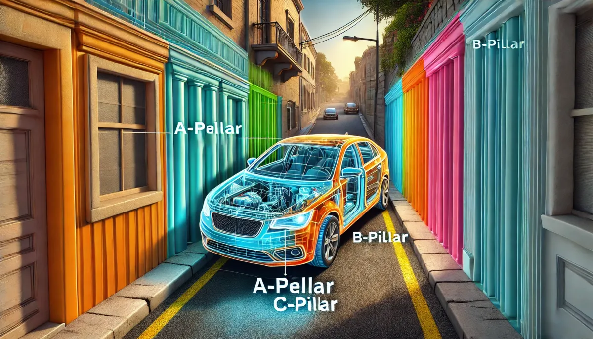 新手必學！轉彎看A柱、出庫看B柱，倒車看C柱，老司機都在用的開車小技巧！