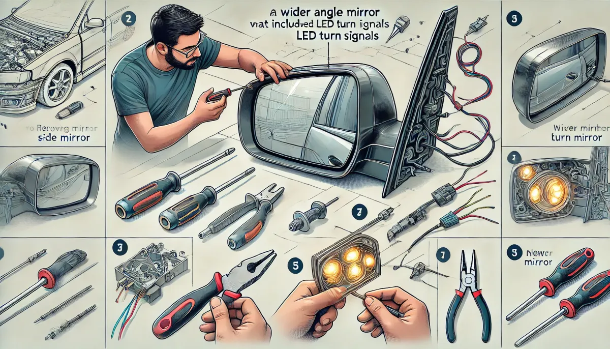 視野死角OUT！教你DIY升級廣角LED後視鏡，安全行車不再是夢！